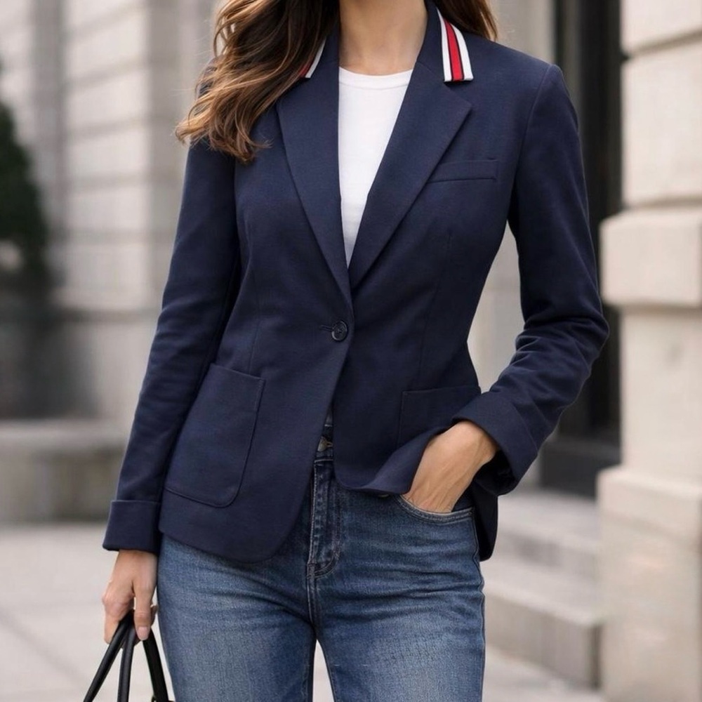 Banana Republic Navy Blazer with Red and White Accents
‼️FREE SHIPPING‼️